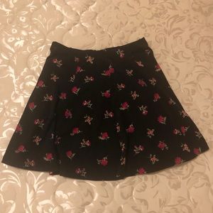 Forever 21 Floral Skater Skirt